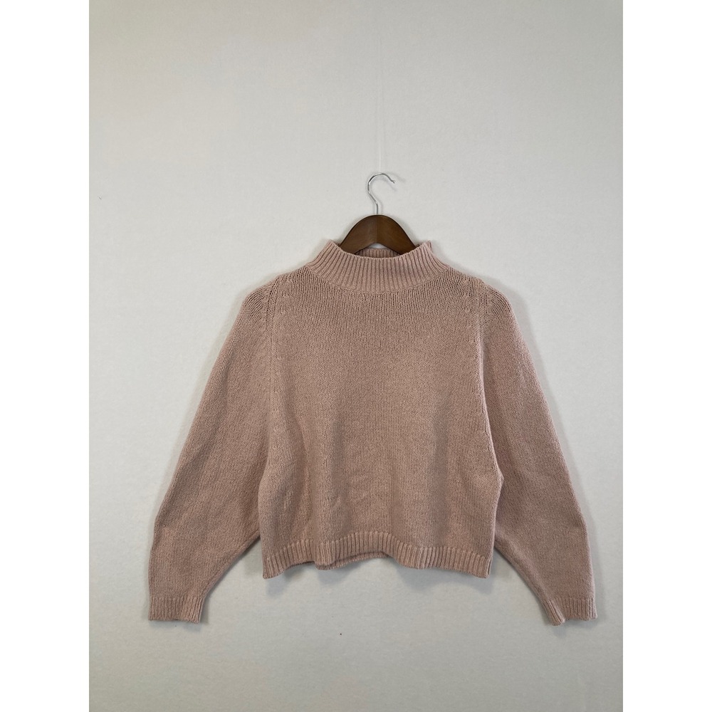 OLD NAVY Mock Neck Sweater Blush Pink Cozy Knit Pullover Size‎ Small